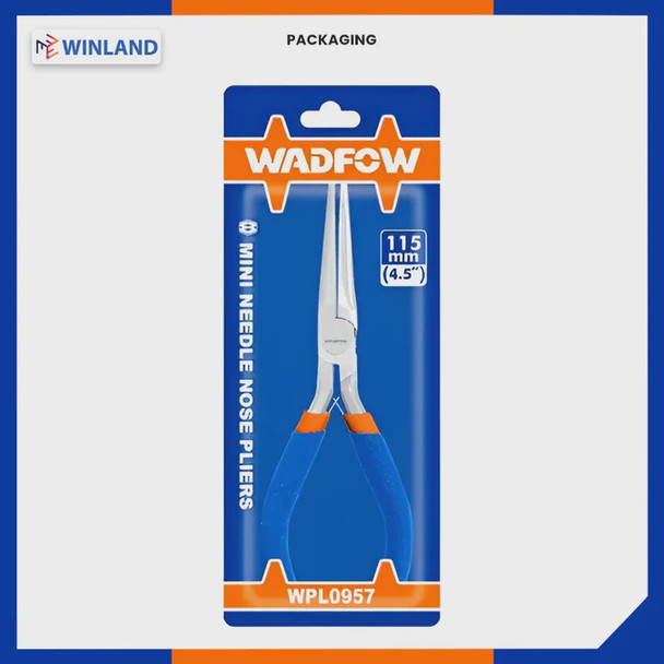 PLIERS 4.5" WADFOW WPL0957 MINI NEEDLE NOSE
