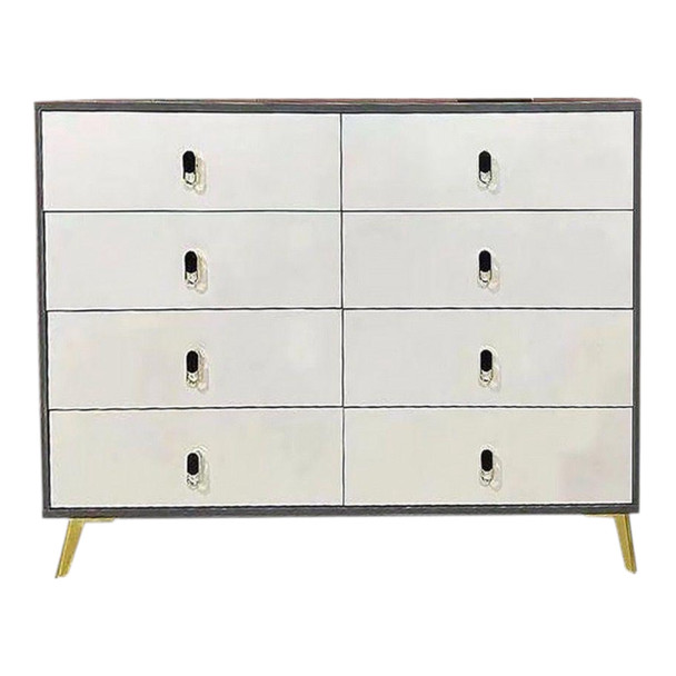 CUPBOARD STORAGE CABINET D17 8 DRAWERS VANITY WHITE