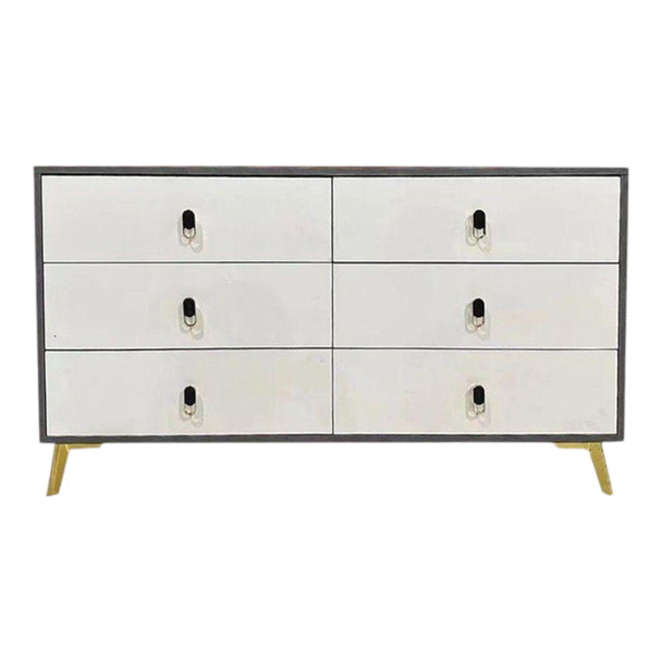 CUPBOARD STORAGE CABINET D16 6 DRAWERS VANITY WHITE