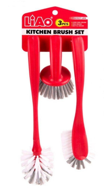 KITCHEN BRUSH 3PCS SET LIAO D130078