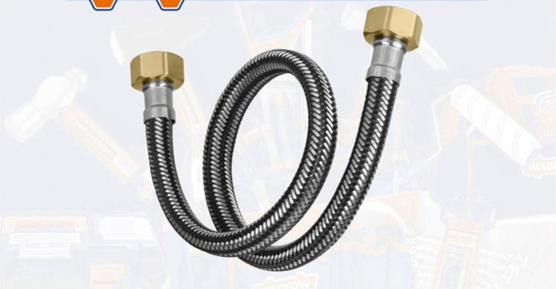 FLEX HOSE 1/2" X 1/2" X 60CM BRAIDED WADFOW WZK1913