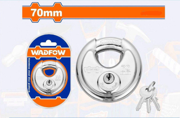 PADLOCK 70MM STEEL DISC WADFOW WPDD470