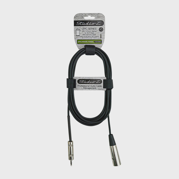 LEAD 3.5mm MALE STEREO TO XLR MALE 10' ZPC-XM35-10CEL STUDIO Z