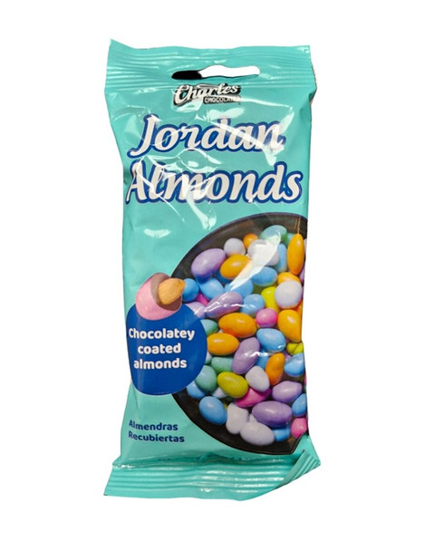 CHARLES JORDAN ALMONDS CHOCOLATEY COATED 55G 1.94oz
