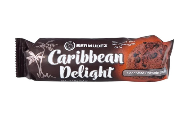 BERMUDEZ CARIBBEAN DELIGHT CHOCOLATE BROWNIE COOKIES 145G 5.1OZ