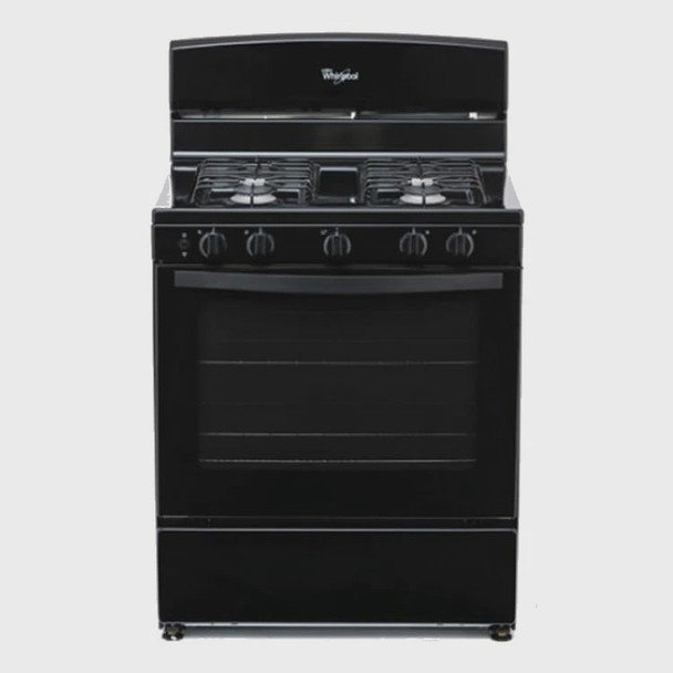 STOVE 4 BURNER WHIRLPOOL LWF7230B00 30" BLACK 1Y