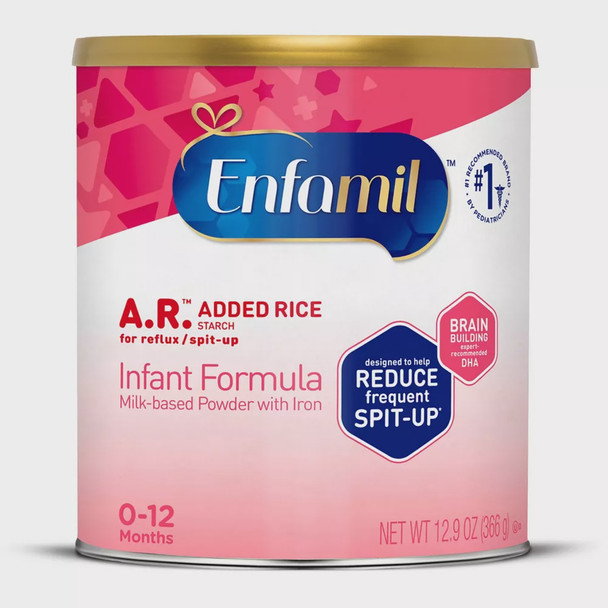 ENFAMIL INFANT FORMULA A.R ADDED RICE STARCH 0-12 Months 12.9oz 366g