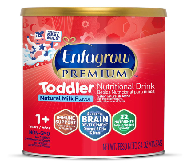 ENFAGROW PREMIUM TODDLER NATURAL MILK FLAVOR 1+ YEARS 24oz 680g