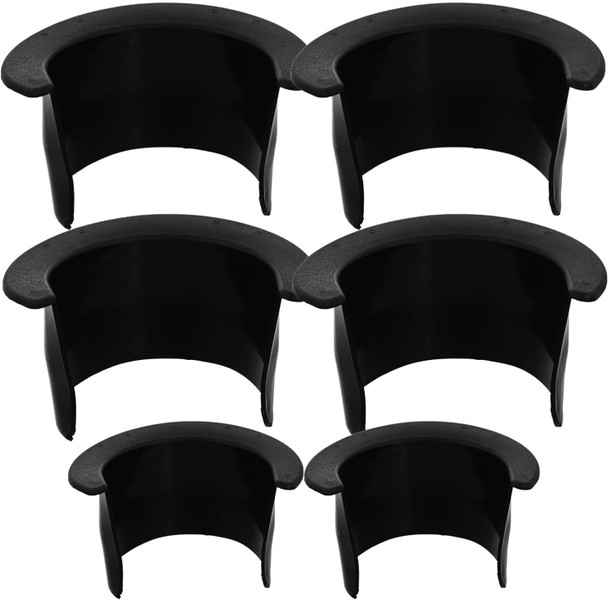 POOL POCKET 6PCS PLASTIC CORNER BLACK