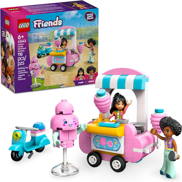 Toy LEGO Friends Cotton Candy Stand & Scooter 110pcs 42643