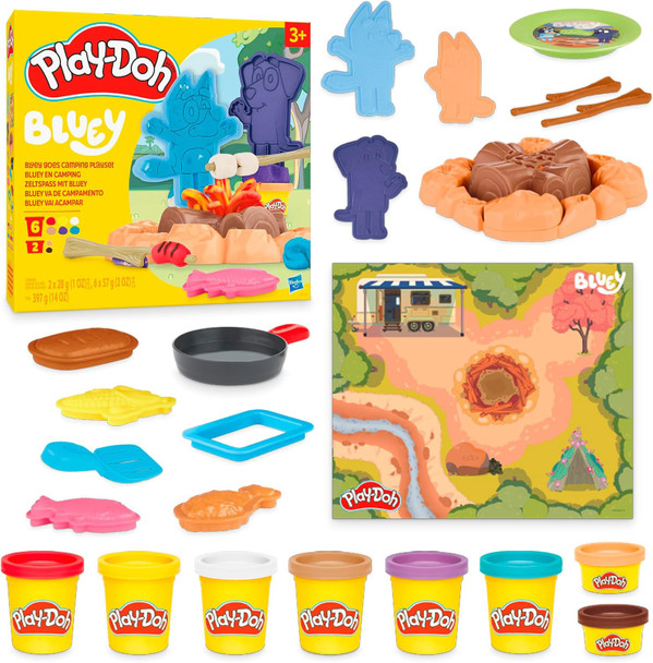 Toy Play-Doh Bluey Goes Camping Playset
