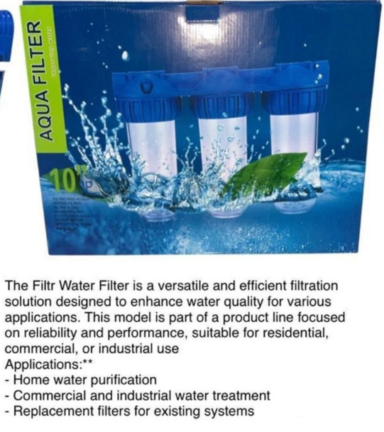 WATER FILTER COMP TRIPLE LUCKY HOME GLQ-6282-Y53 10"