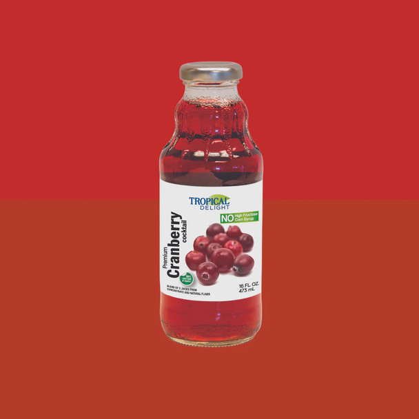 TROPICAL DELIGHT PREMIUM CRANBERRY COCKTAIL 473ml 16fl oz