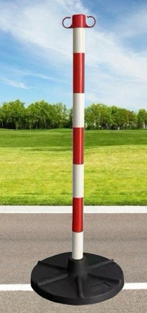 TRAFFIC POST PVC RED AND WHITE 36" WP-14 3.2KG