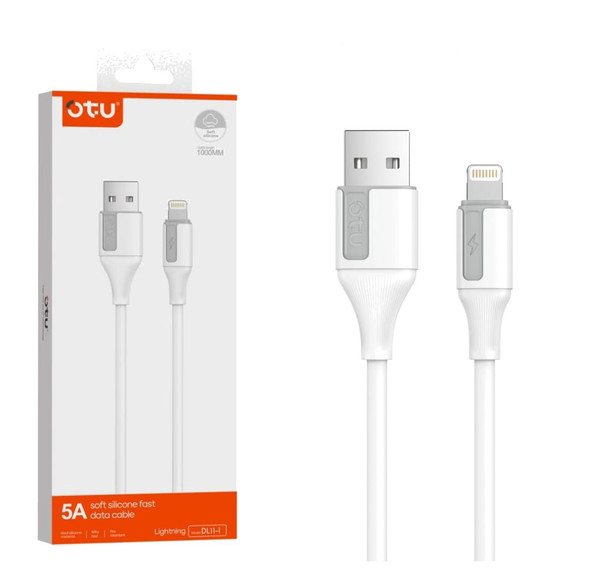 CHARGER CABLE USB OTU DL11-I 1000MM LIGHTING 5A SOFT SILICONE FAST DATA CABLE