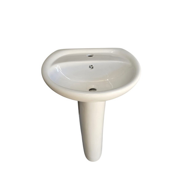 SINK WARE W/PEDESTAL WHITE LARGE 1 HOLE #305