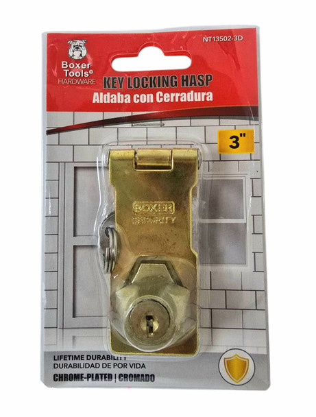KEY LOCKING HASP 3" BOXER TOOLS NT13502-3D