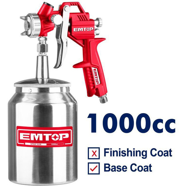 SPRAY GUN EMTOP EASG10001 1000CC