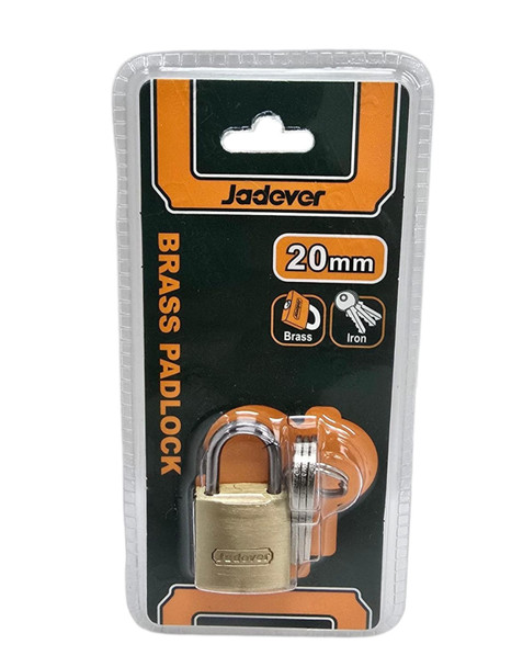 PADLOCK JADEVER 20MM BRASS JDPD1420