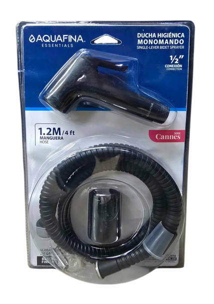 BIDET SPRAYER WITH HOSE BLACK 1.2M AQUAFINA A-SR101-BK