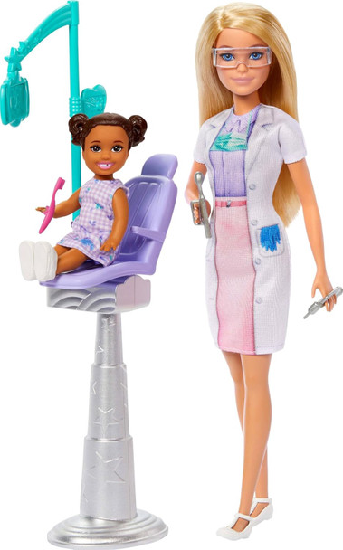 Toy Barbie Dentist with Blonde Fashion Doll