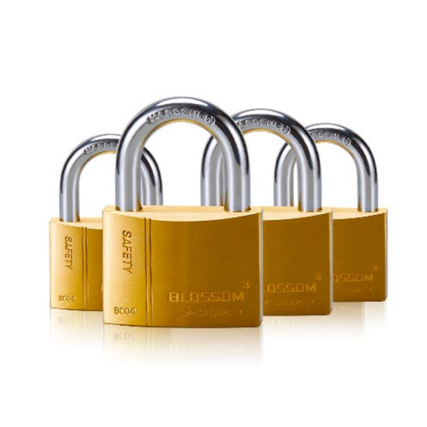 PADLOCK BLOSSOM 30MM BRASS HEAVY 4PCS KEY ALIKE GWP-BC-0430x4