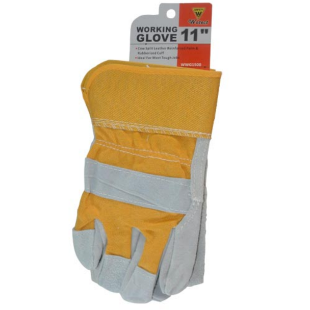 GLOVES WORKERS YELLOW & GREY WOTECT 10.5" CUFF GSH-WWG1500