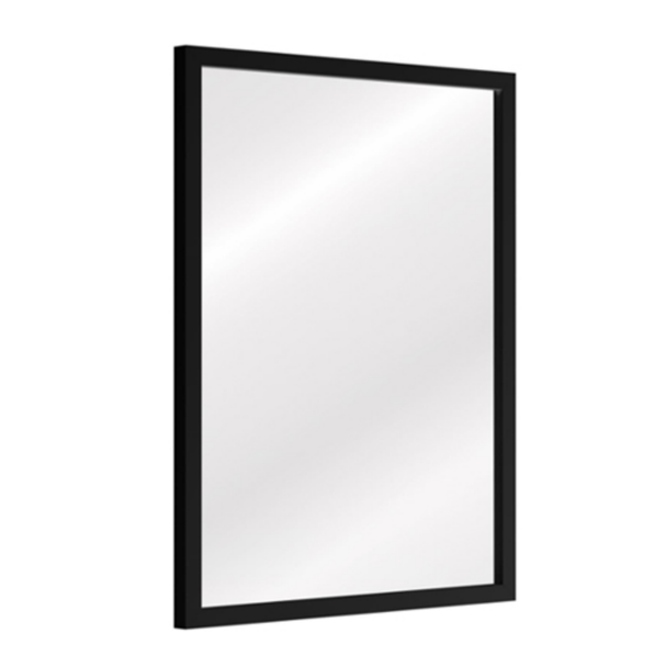 BATHROOM MIRROR WOLLATON BLACK PU FRAME 23.6"X17.7" GNM-MRBF06045