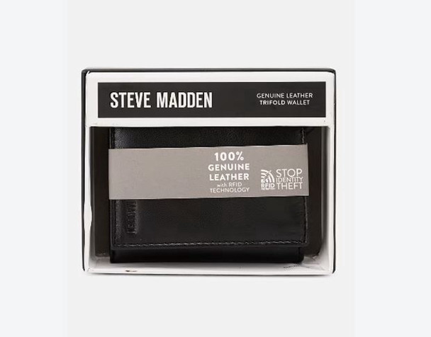 Wallet Men Steve Madden Trifold Black