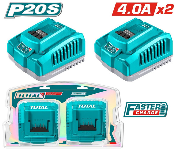 BATTERY CHARGER 2PC PACK TOTAL UTOSLI250388 20V 4.0AH LITHIUM-ION