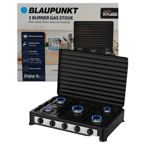 STOVE 5 BURNER BLAUPUNKT BKG59873 TABLE MODEL