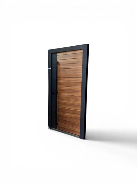 DOOR METAL SINGLE WOOD FINISH NO GLASS 2050X960 DKL8