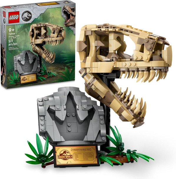 Toy LEGO Jurassic World Dinosaur Fossils: T. rex Skull 577pcs 76964