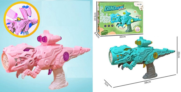 TOY BUBBLE MACHINE DINO GUN 363-54A