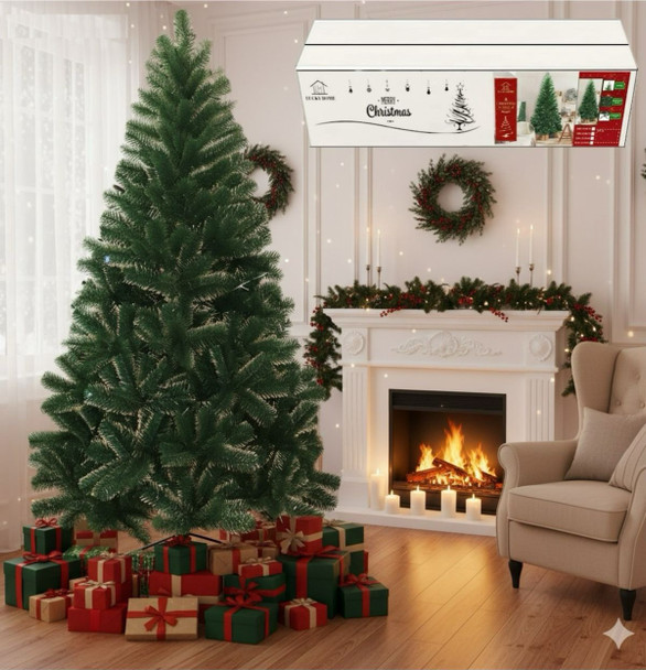 CHRISTMAS DECORATIONS TREE SDS-6308-Y53 6FT 180CM GREEN