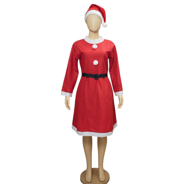 CHRISTMAS DECORATIONS SANTA COSTUME SDLR-6248-Y53 ADULT SIZE WOMAN