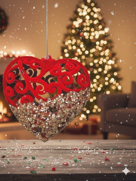 CHRISTMAS DECORATIONS HEART SDGJ-6220-Y53