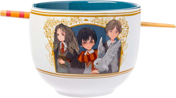 Ramen Bowl Silver Buffalo Harry Potter Anime w/chopstick 20oz