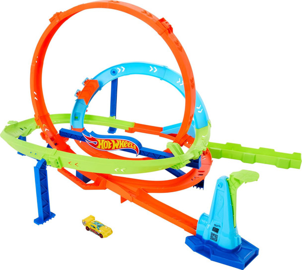 Toy Hot Wheels Car Track Set Action Loop Cyclone Challenge