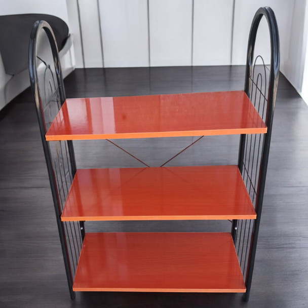 SHOE RACK S-03 3 SHELVES BLACK METAL FRAME