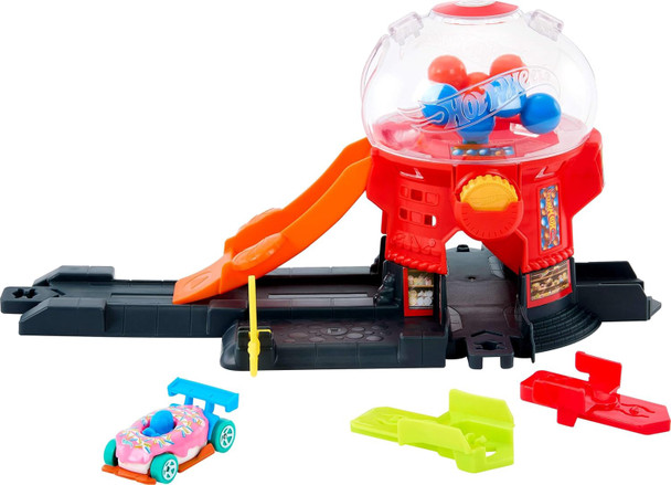 Toy Hot Wheels Car Gumball Machine Track Set