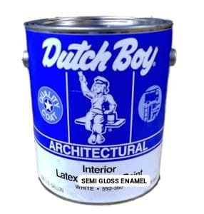 PAINT DUTCH BOY ARCHITECTURAL INTERIOR LATEX SEMI-GLOSS WHITE 1 GAL