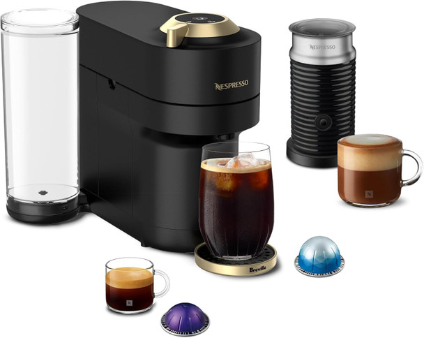 Coffee Maker Breville Nespresso Vertuo POP+ Deluxe with  Aeroccino