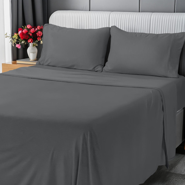 Bedsheet Set Utopia Grey king / Full 4pc