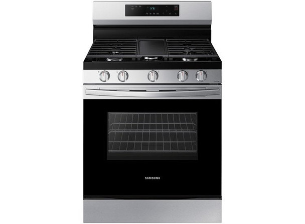 STOVE 5 BURNER SAMSUNG NX60A6111SS STAINLESS STEEL WITH PLATE-GRIDDLE