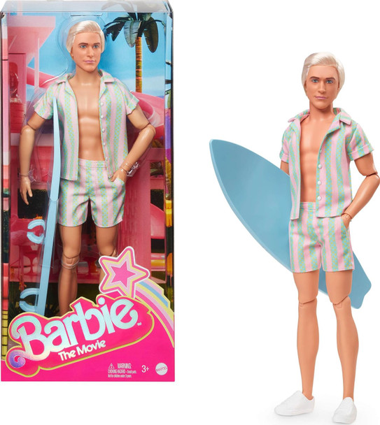 Toy Barbie Doll The Movie Ken with Surfboard