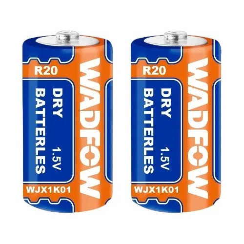 BATTERY WADFOW D ALKALINE WJX1K01 R20 1.5V 2PCS PACK