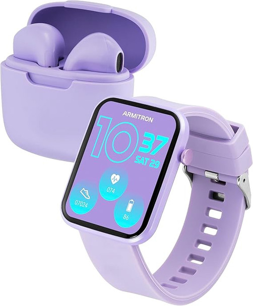 Watch Armitron Connect Boom Smartwatch w/Earbuds Health & Fitness Tracker 1009LVST