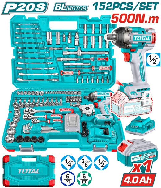TOOL SET 152PCS TOTAL UTHKTHP31522 IMPACT WRENCH