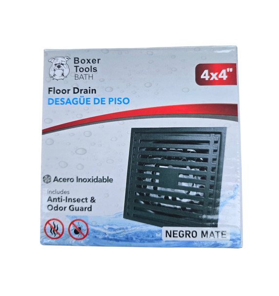 FLOOR DRAIN METAL BOXER TOOLS 4"X4" NT16530-BK